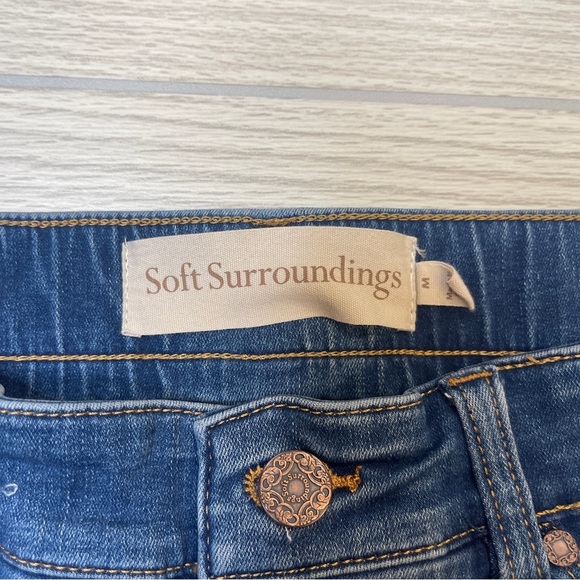 Soft Surroundings Supremely Soft Relaxed Pull On Blue Jean Pants Women’s Size M - Picture 7 of 13